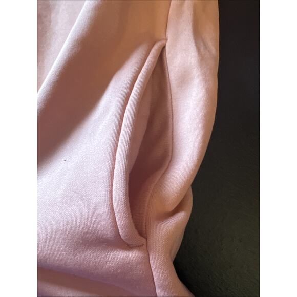 Nike Sweatshirt Womens XS Peach Therma Fit Side Zip Oversized Pullover Swoosh - Picture 7 of 8